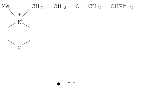52028-68-9,4-[2-(2,2-diphenylethoxy)ethyl]-4-methylmorpholin-4-ium iodide,Morpholinium, 4-(2-(2,2-diphenylethoxy)ethyl)-4-methyl-, iodide;4-[2-(2,2-diphenylethoxy)ethyl]-4-methyl-1-oxa-4-azoniacyclohexane iodide;